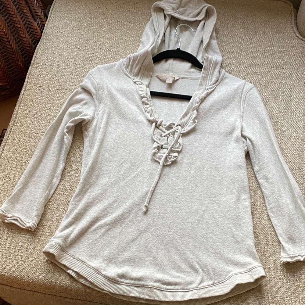 Banana Republic Cream Sweater with Hood